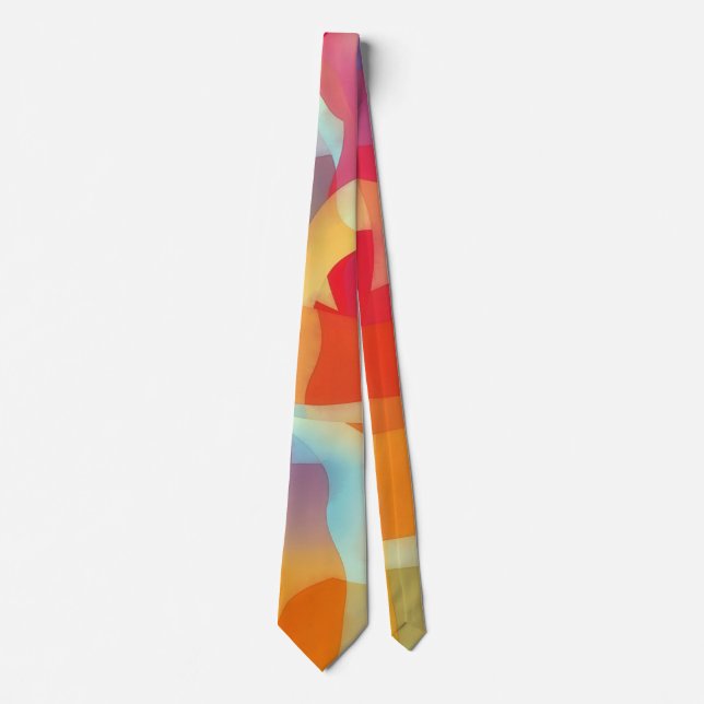 Colorful Jewel Tones Art Tie (Front)