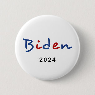 Colorful Joe Biden 2024 Script Text 6 Cm Round Badge
