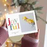 Colorful Joyful And Photo | Happy Holidays Postcar Postcard<br><div class="desc">Colorful Joyful And Photo | Happy Holidays</div>
