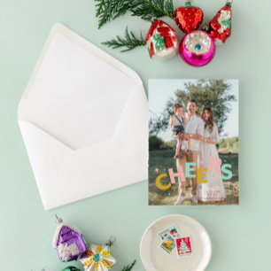 Colorful Jumping Letters Christmas Card