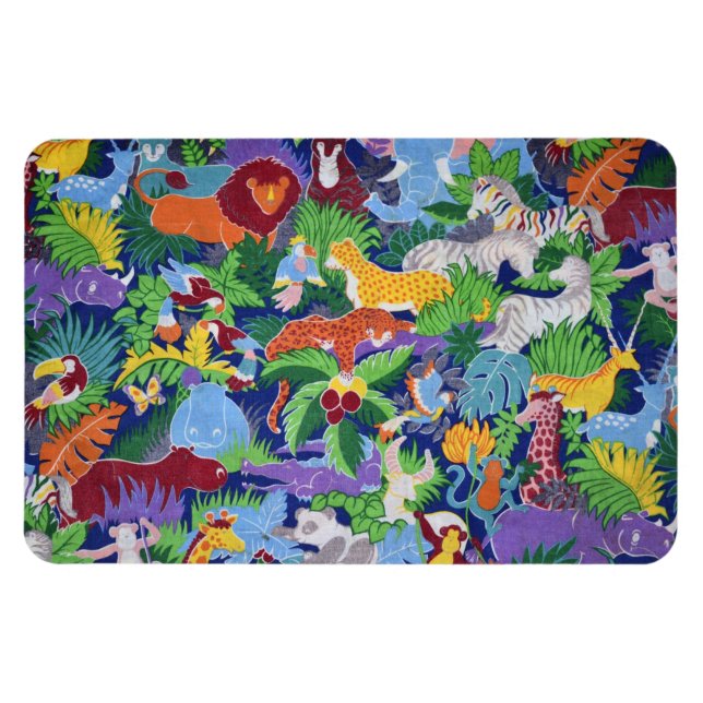Colorful Jungle Animals Magnet (Horizontal)