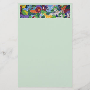 Colorful Jungle Animals Stationery