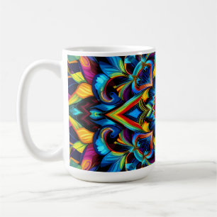 Colorful Kaleidoscope Mandala Design Mug, pillow Coffee Mug