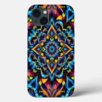 Colorful Kaleidoscope Mandala iPhone 14 Case