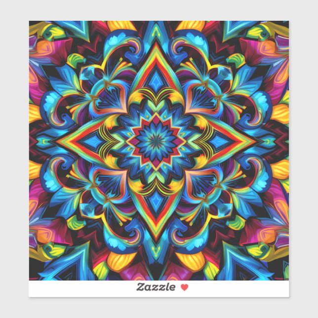 Colorful Kaleidoscope Mandala iPhone 14 Case (Sheet)