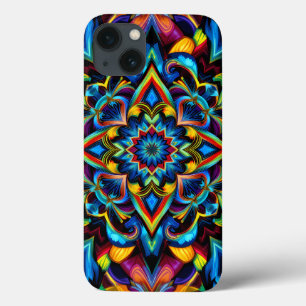Colorful Kaleidoscope Mandala iPhone 14 Funda 13 Case