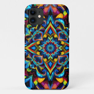 Colorful Kaleidoscope Mandala iPhone 14 Funda Case-Mate iPhone Case