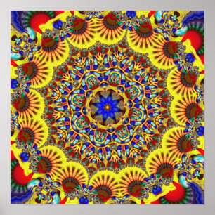 Colorful Kaleidoscope Pattern Poster