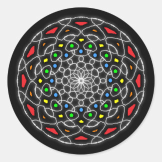 Colorful Kaleidoscope Psychedelic Stickers