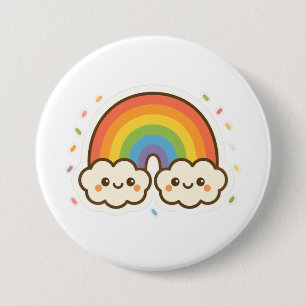 Colorful Kawaii Rainbow Pride 7.5 Cm Round Badge