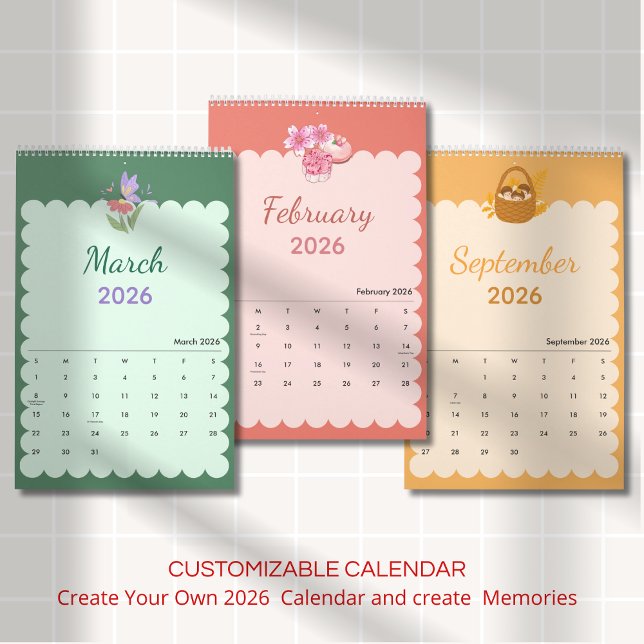 Colorful Kawaii Seasons Each Month Calendar (Creator Uploaded)
