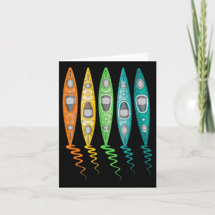 Colorful Kayak Boat Outdoor River Travel Kayaking Card