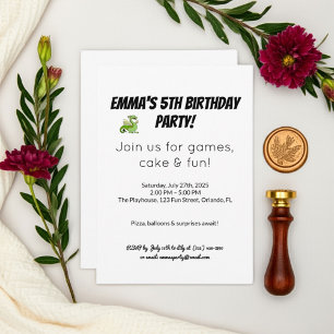 Colorful Kids Birthday Invitation 
