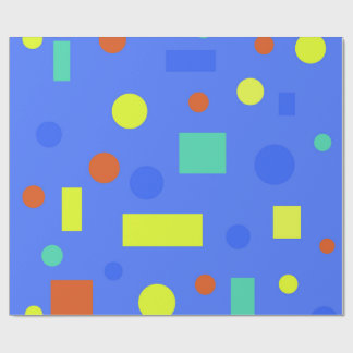 Colorful Kids Geometric Shapes Birthday Wrapping P Paper