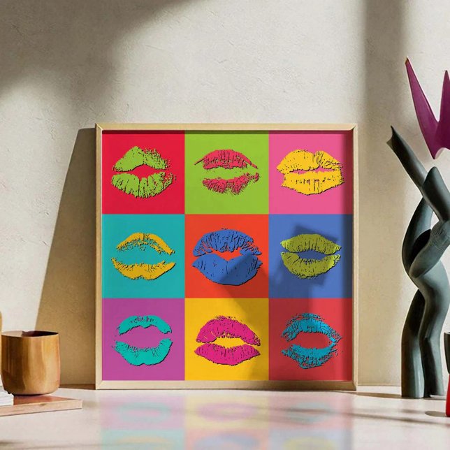 Colorful Kissing Lips Poster (Creator Uploaded)