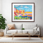 Colorful Kitchen Mesa Wacky Watercolor Landscape Poster<br><div class="desc">Have you been to Kitchen Mesa in New Mexico? It's a beautiful place! I hope you like this colorful watercolor landscape painting! Add your own text, change background color too. Select the print size using the drop down menu above, and you can click the “edit design” button to customize the...</div>
