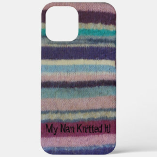 colorful knitted stripes vintage fun iPhone 12 pro max case