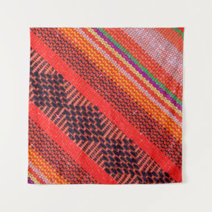 Colorful knitwear with multi color of the rope as tapestry