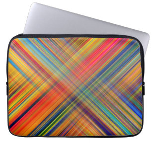 Colorful Kriss Kross Pattern Plaid Laptop Sleeve