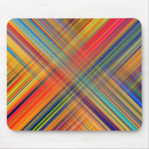 Colorful Kriss Kross Pattern Plaid Mouse Pad