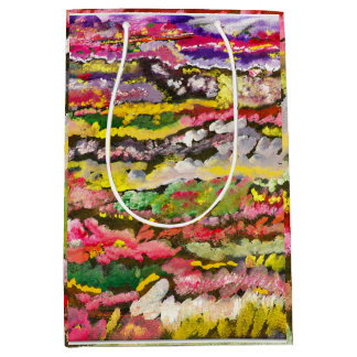 Colorful Layered Abstract Landscape Medium Gift Bag