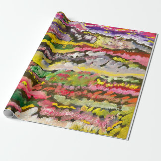 Colorful Layered Abstract Landscape Wrapping Paper