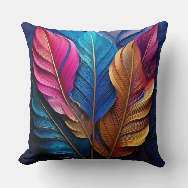 Colorful leafs cushion (Front)