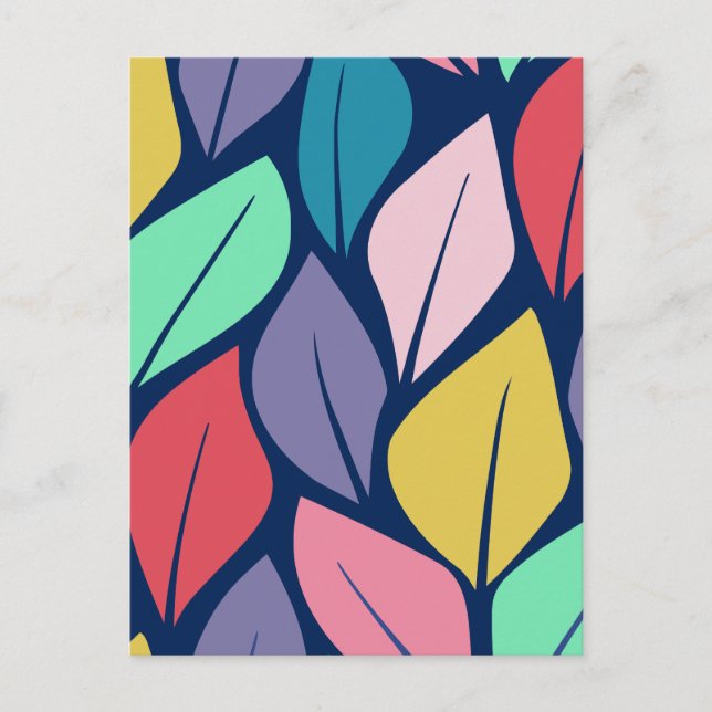 Colorful Leaves Nature Postcard (Front)