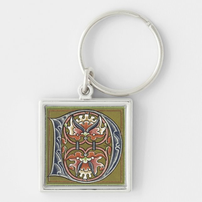 Colorful Letter 'D' -  Keychain (Front)