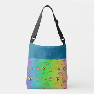 colorful lgbtq gay pride month crossbody bag