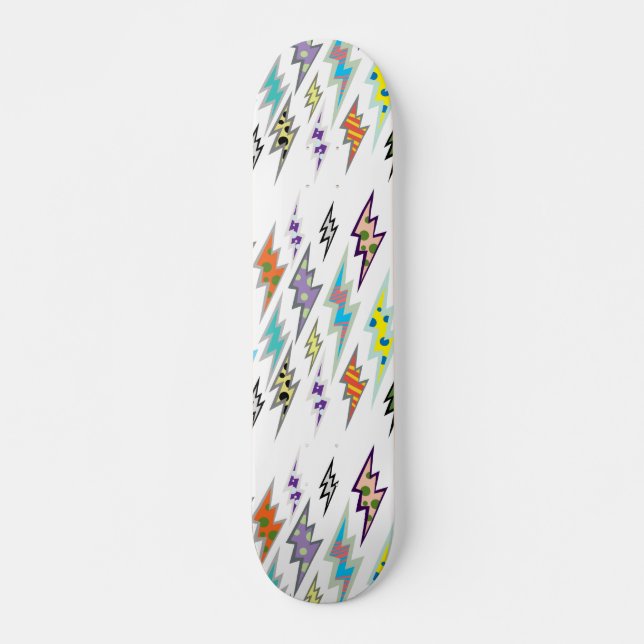 Colorful Lightning Bolt Skateboard (Front)