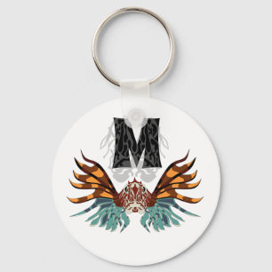 Colorful Lionfish Monogram Key Ring