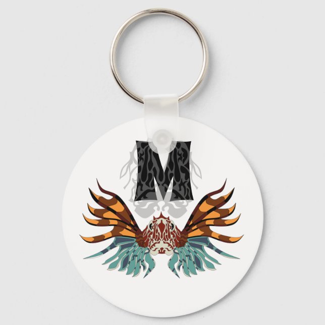 Colorful Lionfish Monogram Key Ring (Front)