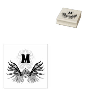 Colorful Lionfish Monogram Rubber Stamp