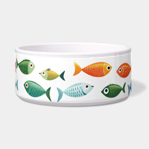  Colorful Little Fishes Cartoon Pet Bowl