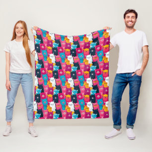 Colorful Llamas Fleece Blanket
