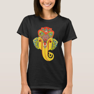 Colorful Lord Ganesha Elephant Beautiful Indian St T-Shirt