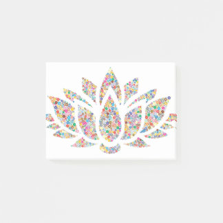 Colorful Lotus Flower Post-it Notes