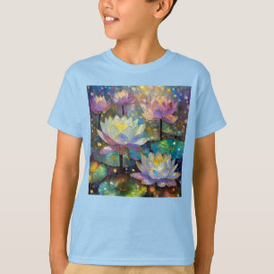 Colorful Lotus Flowers Blossoming in the Snow T-Shirt