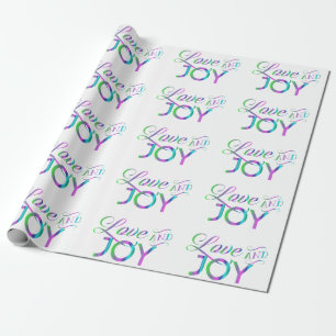 Colorful Love And Joy Wrapping Paper