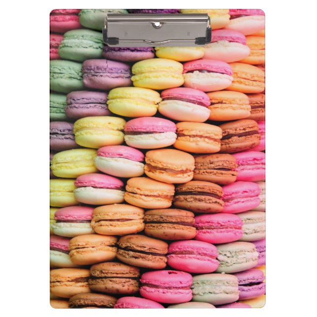 Colorful Macaroons Quirky Clipboard (Front)