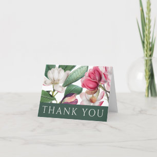 Colorful Magnolias Botanical Garden Thank You Card