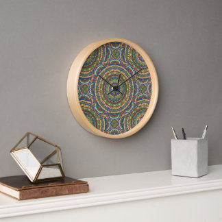 Colorful Mandala Home Decor Clock