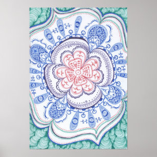 Colorful Mandala Poster. Poster