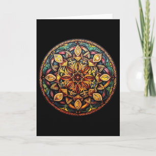 Colorful Mandala Sacred Geometry Meditation Card