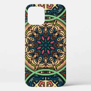 Colorful Mandala: Vintage Floral Hand Drawn iPhone 12 Case