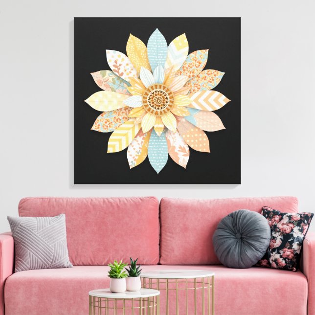 Colorful Mandala Wall Art | Vibrant Boho Spiritual (Insitu(LivingRoom))