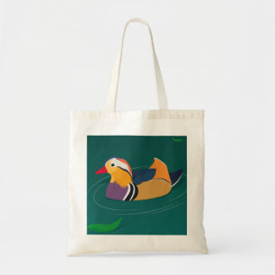 Colorful Mandarin Duck Modern Digital Art Tote Bag