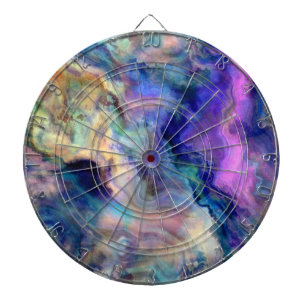 colorful marble dartboard