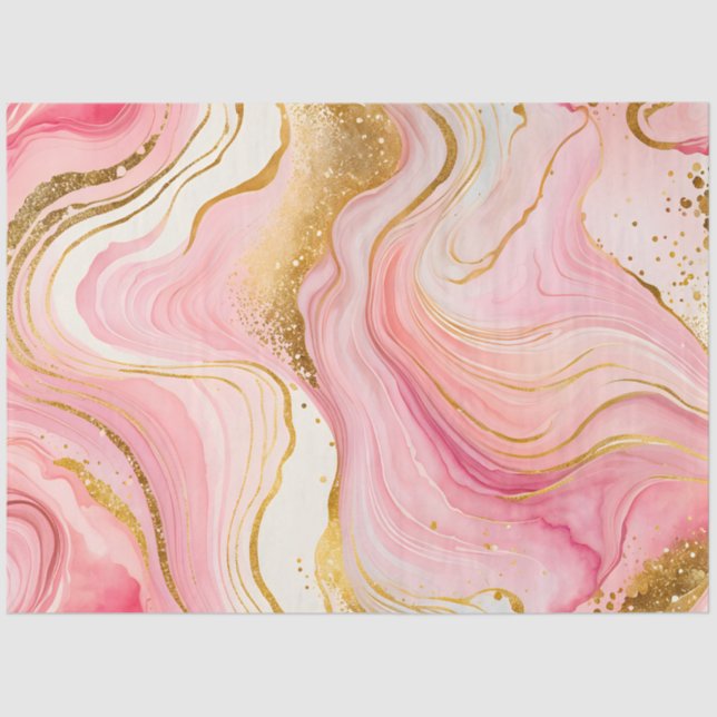 Colorful Marble Ink Art Tissue Paper (Front)